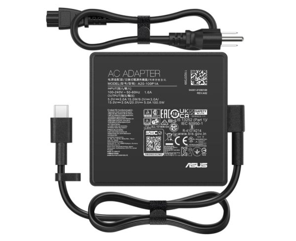 100W USB-C Asus ROG Zephyrus Duo 16 GX650RW-004W Charger AC Adapter + Cable