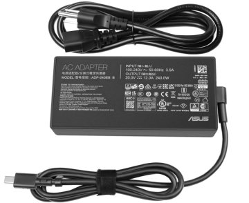 20V 12A 240W Original Asus ROG Zephyrus G16 GU605MI-QR194X Rectangle Conn Charger AC Adapter + Cable