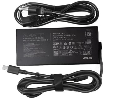 20V 19A 380W Original Asus 0A001-01470100 Rectangle Conn Charger AC Adapter + Cable